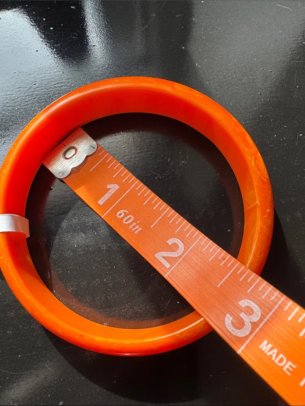 Orange Tangerine Bakelite Bangle Bracelet